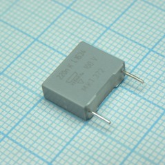 Пленочный конденсатор 0,22мкФ 100VDC/63VAC ±10% 12,5х4х10мм 105°C