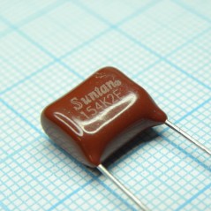 Конденсатор металлоплёночный полиэтилентерефталатный 0.15мкФ 250В ±10% (13х7х10мм) шаг выводов 10мм 85°С россыпь