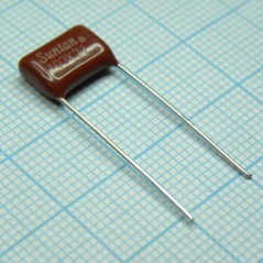 Конденсатор металлоплёночный полиэтилентерефталатный 0.01мкФ 630В ±10% (13х6х9мм) шаг выводов 10мм 85°С россыпь