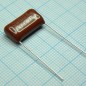 Конденсатор металлоплёночный полиэтилентерефталатный 0.33мкФ 100В ±10% (18х6х11мм) шаг выводов 15мм 85°С россыпь