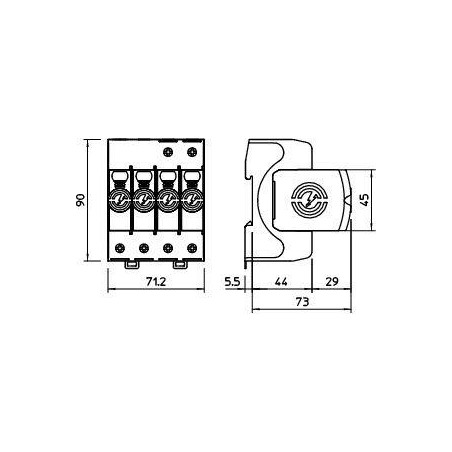 Устройство защиты от импульсных перенапр. УЗИП 280В SurgeController V20-3+NPE-280 3 пол. OBO 5095253