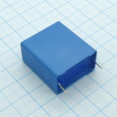 Конденсатор помехоподавляющий пленочный X2 2.2мкФ 305В переменного тока ±20% (26.5х14.5х29.5мм) радиальный 22.5мм 110°C россыпь