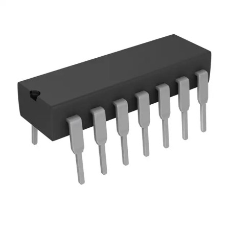 Инвертор х 6     КМОП кристалл, DIP14