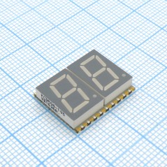 2-х разрядный сегментный дисплей smd 10,16мм/красный/630нм/21-54мкд/ОА