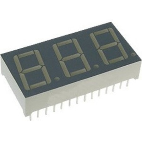 3-х разрядный индикатор/14,22мм/зеленый/568нм/3-10.5мкд