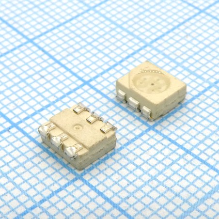 Светодиод smd 5х6мм/красный/630нм/180-350мкд - зеленый/525нм/280-650мкд/синий/470нм/110-250мкд/прозрачный/100°