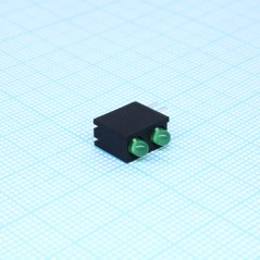 Светодиодный модуль 2LEDх3мм/зеленый/568нм/10-25мкд/40°