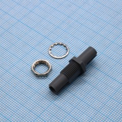Адаптер VL с гайкой серый (Bulkhead Adapter). Соединяет 2 симплексных соединителя сквозным образом. Этот адаптер может служить д