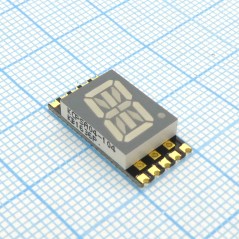 1 разрядный сегментный дисплей smd 10,16мм/красный/640нм/4.7-16.2мкд/ОА