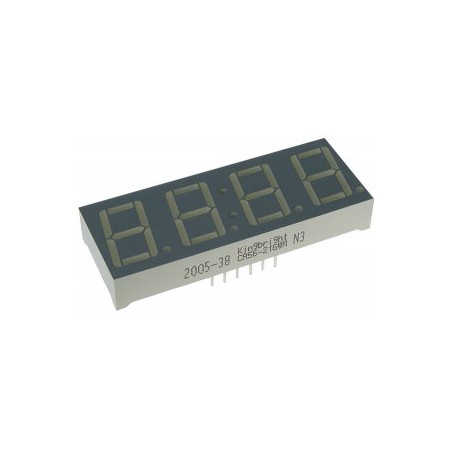 4-х разрядный индикатор 14,22мм/зеленый/568нм/3-13мкд