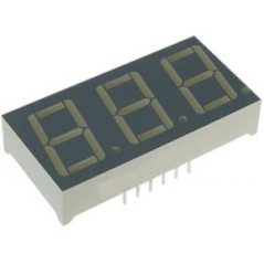 3-х разрядный индикатор/14,22мм/красный/625нм/1.9-6.4мкд
