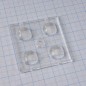 Квадратная модуль линза 2x2 на 4светодиода LG Innotek серии  LEMWA33X, эфф-94%, 136°x136°