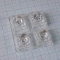 Групповая квадратная линза 2x2 на 4 светодиода LG Innotek серии  LEMWA33X, эфф-94%,  14°,  50x50mm   H:10mm