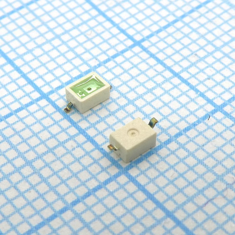 Светодиод smd 3х2мм/зеленый/568нм/7-20мкд/прозрачный/90°