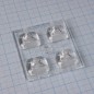 Квадратная модуль линза 2x2 на 4светодиода LG Innotek серии  LEMWA33X, эфф-94%, ассиметричная, 50x50mm  H:7mm