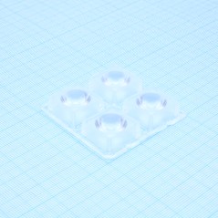 Квадратная модуль линза 2x2 на 4светодиода LG Innotek серии  LEMWA33X, эфф-91%, 29°, 50x50mm   H:8,5mm