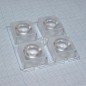 Квадратная модуль линза 2x2 на 4светодиода LG Innotek серии  LEMWA33X, эфф-89%, 68°, 50x50mm   H:8,5mm
