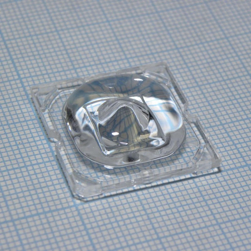 Линза для светодиода LG Innotek серии  LEMWA33X (Osram Oslon / Cree  XP-G), эфф-94%, 151°, 25x25mm   H:6,8mm