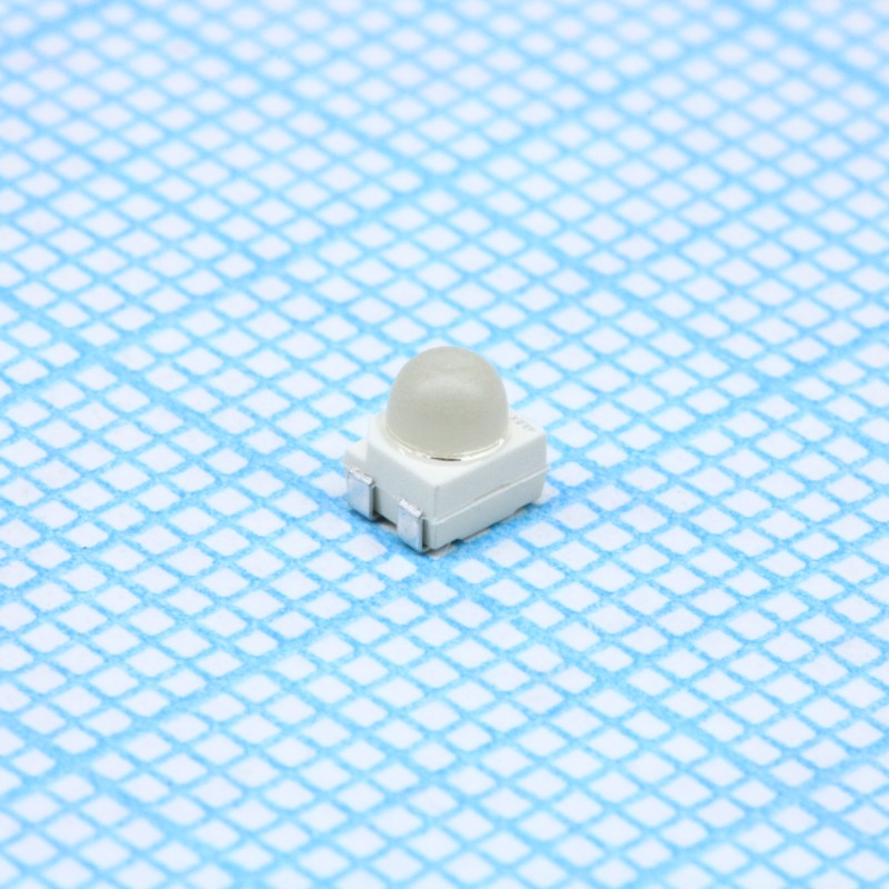 Светодиод smd 3,2х2,8мм/красный/633нм/2240-4500мкд/прозрачный/30° с линзой
