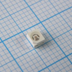 Светодиод smd 3,5х2,8мм/желтый/590нм/600мкд/прозрачный/120°