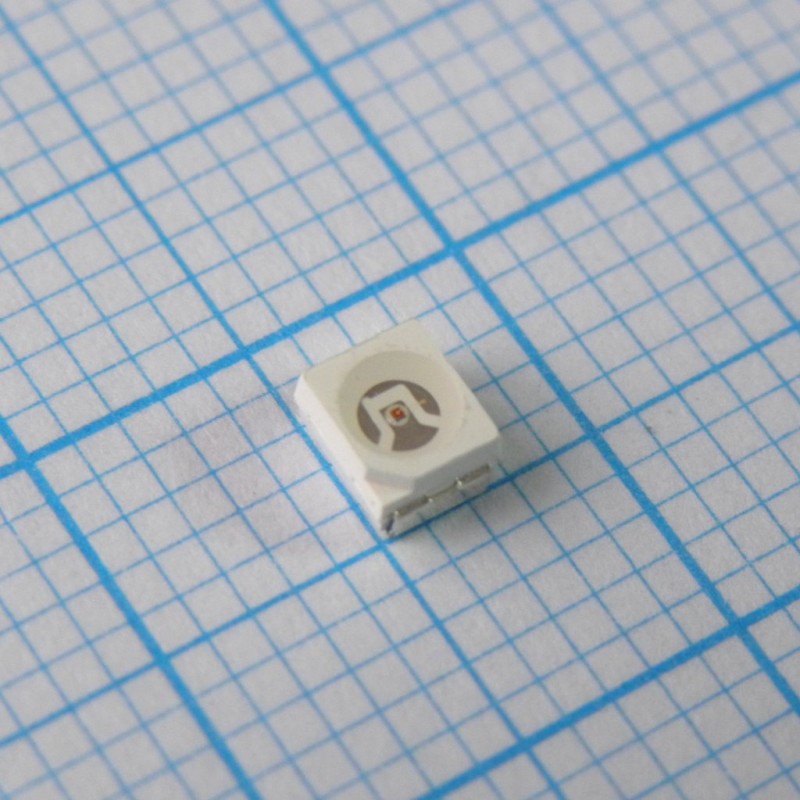 Светодиод smd 3,5х2,8мм/желтый/590нм/600мкд/прозрачный/120°