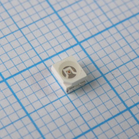 Светодиод smd 3,5х2,8мм/желтый/590нм/600мкд/прозрачный/120°