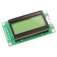 ЖКИ знакосинтезирующий 8 x 2, STN Желто-зеленый Позитивный/прозрачно-отражающий светодиодная подсветка желто-зеленая размер 58x3