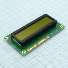 ЖКИ знакосинтезирующий 16 x 2, STN Желто-зеленый Позитивный/прозрачно-отражающий светодиодная подсветка желто-зеленая размеры 84