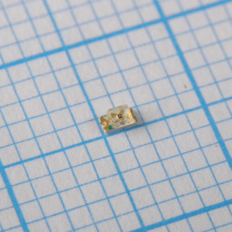 Светодиод smd 1,6х0,8мм/желтый/590нм/120мкд/прозрачный/130°