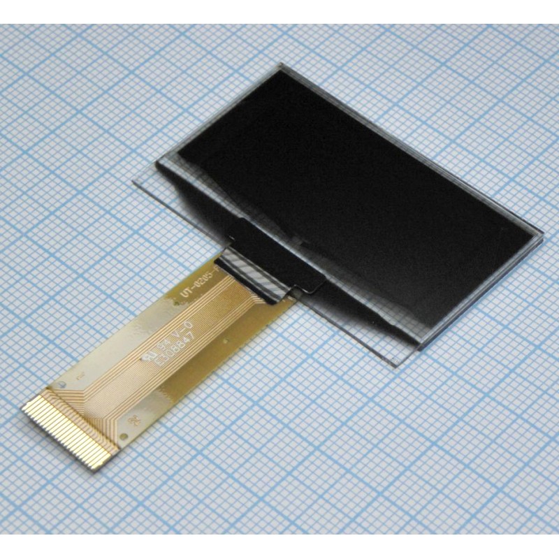 OLED 1,54'', 128x64, желтый, интерфейс: 8-битная параллельная, 4SPI, I2C, разъем FPV-WHB-24, VDD - 2,4 ... 3,5 В, -30 ... 70C