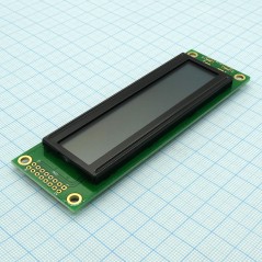 ЖКИ знакосинтезирующий 20 x 2, STN Серый Позитивный/отражающий без подсветки, размеры 116x37 мм, видимая область 85x18.6 мм, -20