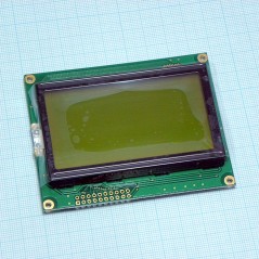 ЖКИ графич, 128 x 64, STN Ж-Зел. Positive/Transfl, подсв. LED Ж-Зел., VDD - 5V, 6 o'cl, -20...+70 C