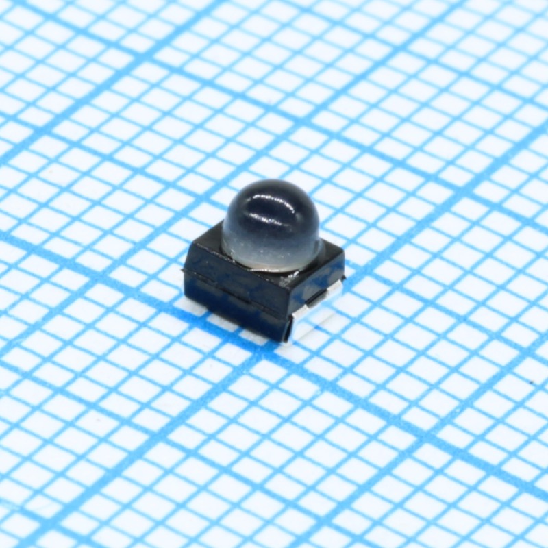 Светодиод smd 3,2х2,8мм/желтый/590нм/2600-5200мкд 20mA/прозрачный/30° с линзой