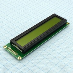 ЖКИ знакосинтезирующий 24 x 2, STN Желто-зеленый Позитивный/прозрачно-отражающий светодиодная подсветка желто-зеленая размеры 11