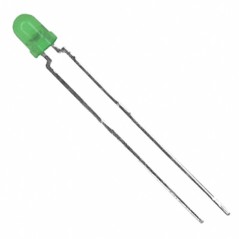 Светодиод одноцветный зеленый 565нм 2-Pin T-1 лента на катушке