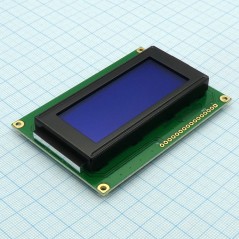 ЖКИ знакосинтезирующий 16 x 4, STN Синий Негативный/прозрачный, светодиодная подсветка белая, размеры 87x60 мм, видимая область 