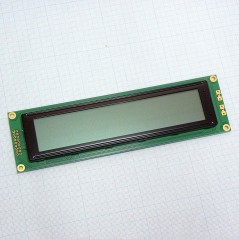 ЖКИ знакосинтезирующий 40 x 4, размеры 190х54 мм, подсветка LED/белая, тип-FSTN позитивный белый, набор символов - англо/русский