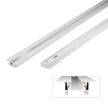 Шинопровод осветительный однофазный L3000 UBX-Q123 RS2 WHITE 300 SET01 тип R встраив. с заглушкой и вводом питания бел. Volpe UL