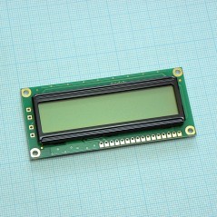 ЖКИ знакосинтезирующий 16 x 1, STN Серый Позитивный/отражающий без подсветки, размеры 80x36 мм, видимая область 66x16 мм, -20...
