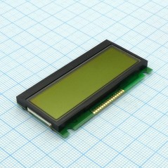 ЖКИ знакосинтезирующий 16 x 2, STN Желто-зеленый Позитивный/прозрачно-отражающий светодиодная подсветка желто-зеленая размеры 59