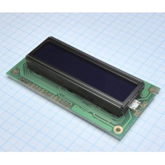 ЖКИ знакосинтезирующий 16 x 2, ISTN Негативный/прозрачный светодиодная подсветка янтарная, размеры 84x44 мм, видимая область 66x