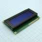 ЖКИ знакосинтезирующий 20 x 4, STN Синий Негативный/прозрачный светодиодная подсветка Белая, размеры 98x60 мм, видимая область 7
