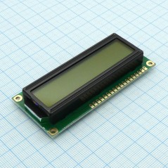 ЖКИ знакосинтезирующий 16 x 2, FSTN Позитивный/прозрачно-отражающий светодиодная подсветка 3х-цветн., размеры 80x36 мм, видимая 