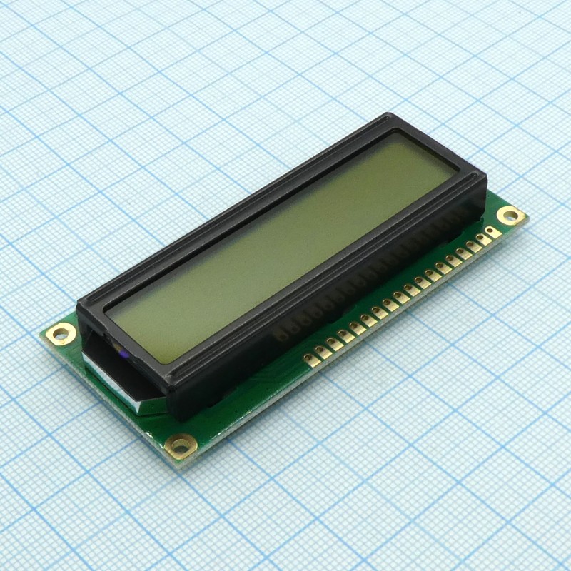 ЖКИ знакосинтезирующий 16 x 2, FSTN Позитивный/прозрачно-отражающий светодиодная подсветка 3х-цветн., размеры 80x36 мм, видимая 