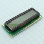 ЖКИ знакосинтезирующий 16 x 1, STN Серый Позитивный/прозрачно-отражающий светодиодная подсветка 3х-цветн., размеры 80x36 мм, вид
