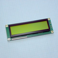 ЖКИ знакосинтезирующий 16 x 2, STN Желто-зеленый Позитивный/отражающий без подсветки, размеры 122x44 мм, видимая область 99x24 м