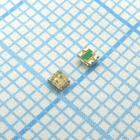 Светодиод smd 1,6х1,5мм/желтый/590нм/80-120мкд - зеленый/570нм/20-50мкд/прозрачный/120°
