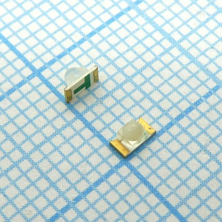 Светодиод smd 3,2х1,6мм/зеленый/525нм/1300-2300мкд/прозрачный/35°