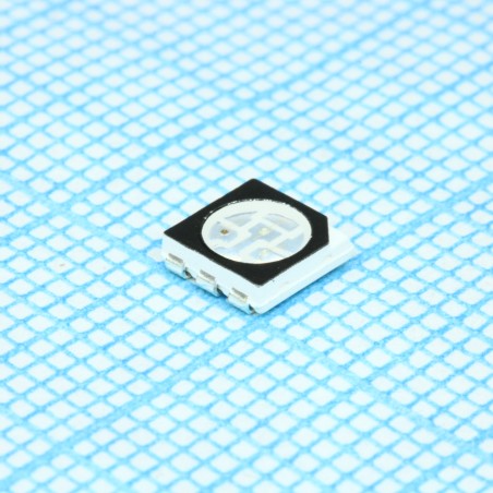 Светодиод smd 5х5мм/красный/630нм/600мкд - зеленый/525нм/1300мкд - синий/470нм/400мкд/прозрачный/120°