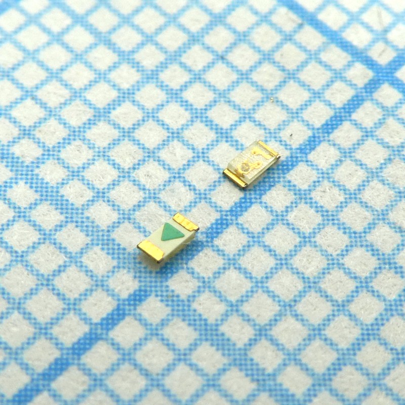 Светодиод smd 1,6х0,8мм/красный/630нм/200-350мкд/прозрачный/120°